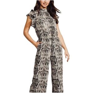 NWT 1. State Snakeprint Cropped Wide Leg Jumpsuit Women’s Size 2X